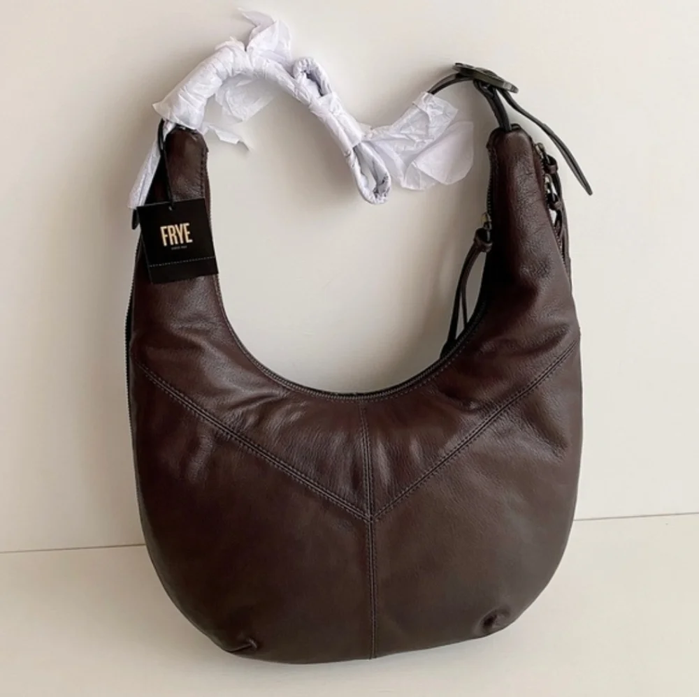 🤎▪️FRYE ▪️ Brown Leather  GINA Hobo SHOULDER  Bag